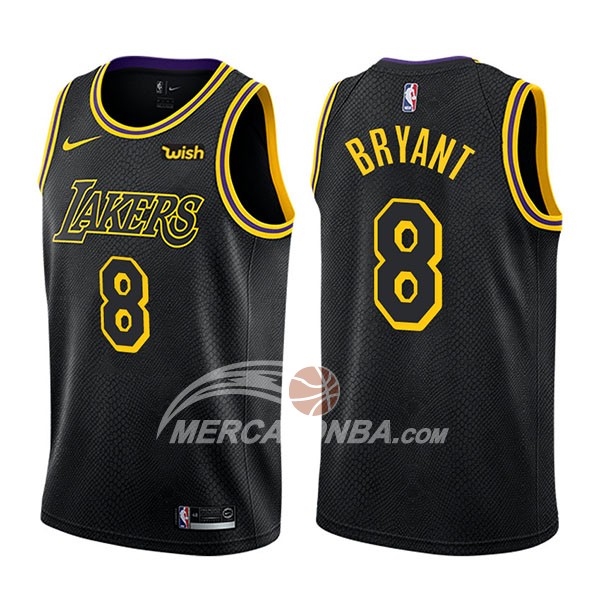 Maglia NBA Los Angeles Lakers Kobe Bryant Ciudad Nero